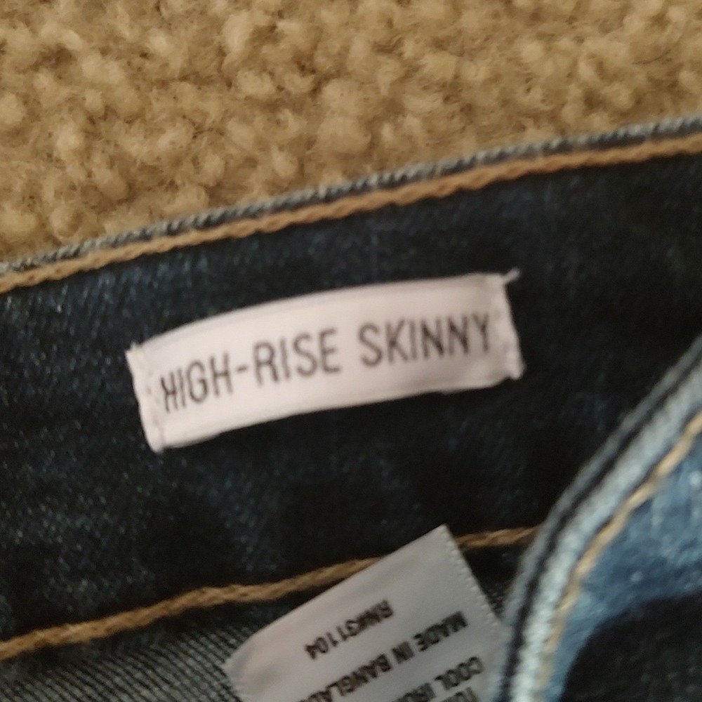 True Craft High Rise Skinny Jeans Womens 0 Dark Wash Blue New Denim Stretch - Picture 8 of 10